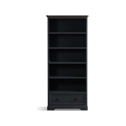 Ashton Oak and Blue Painted Tall Bookcase