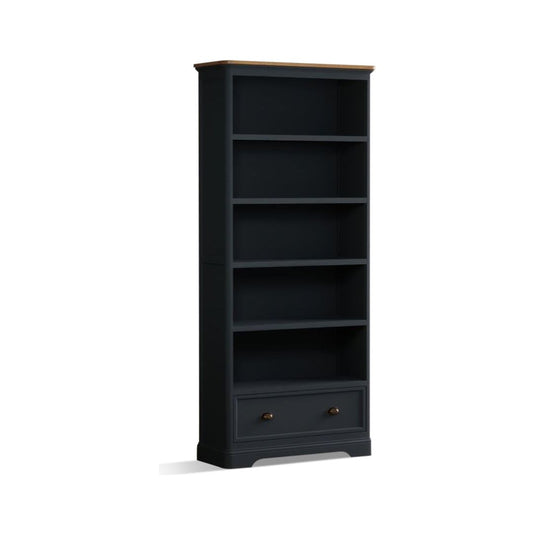 Ashton Oak and Blue Painted Tall Bookcase