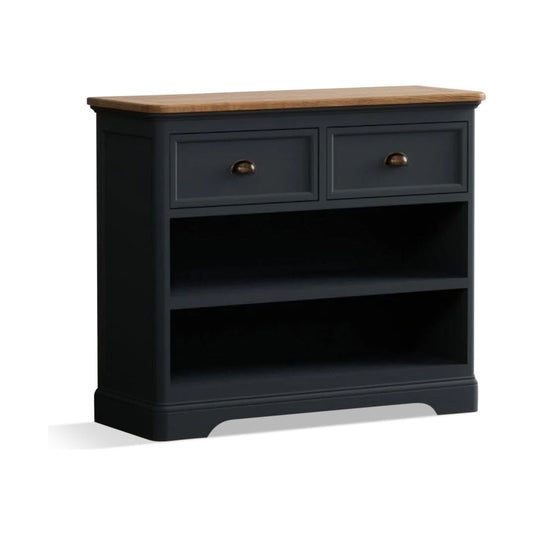 Ashton Oak and Blue Painted Storage Console Table