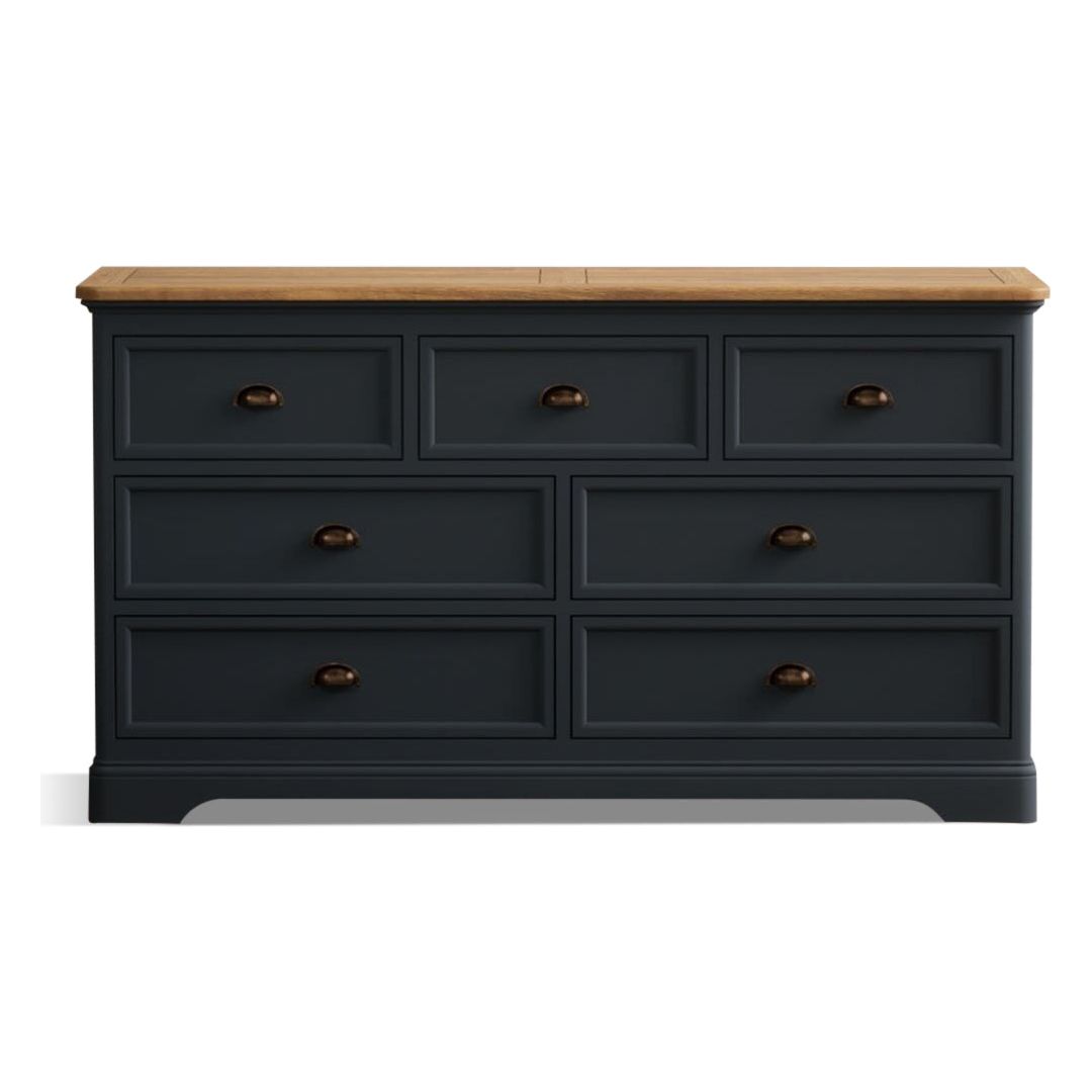 Oak Painted Wide Chest Drawers