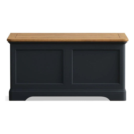 Ashton Oak and Blue Painted Blanket Box