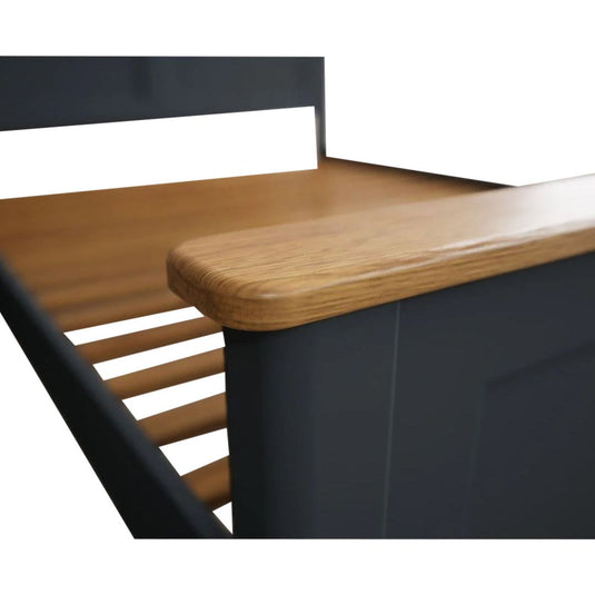 Ashton Oak and Blue Painted Double Bed