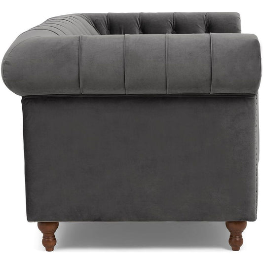 Westminster Chesterfield Dark Grey Velvet 2 Seater Sofa Sofa Westminster 