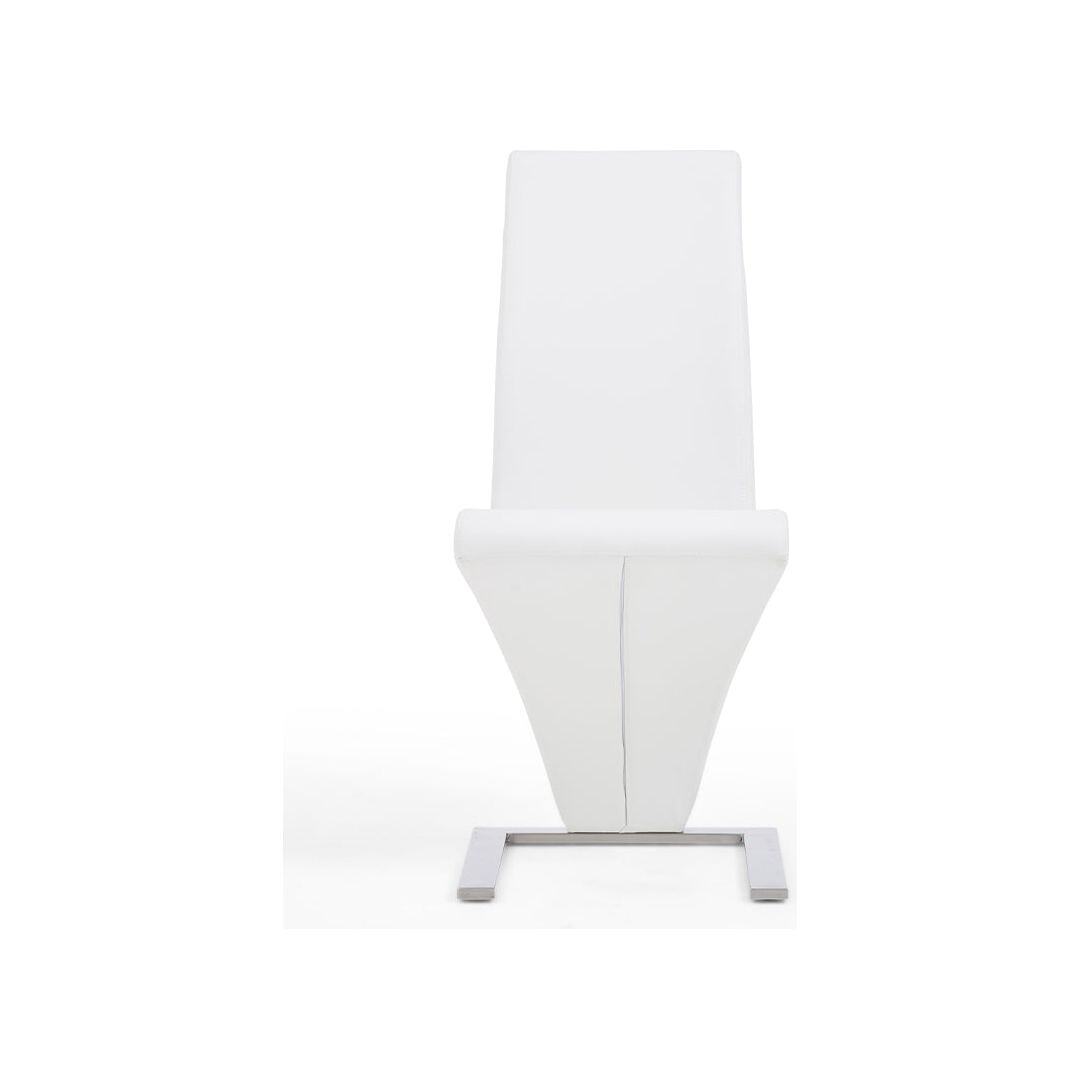 Z Ivory Faux Leather Dining Chairs