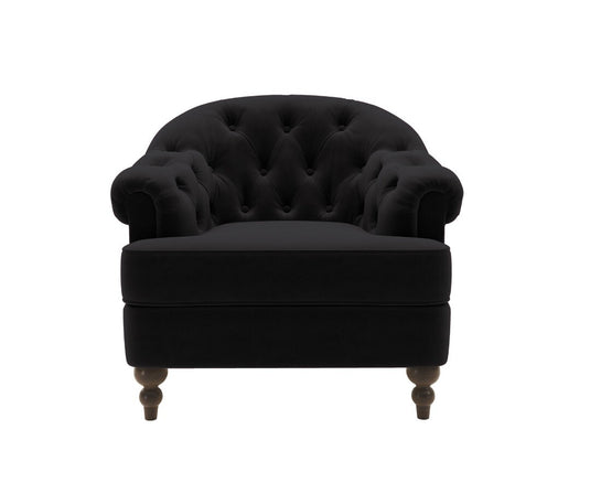 Richmond Black Velvet Accent Chair