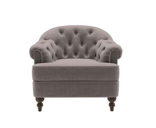 Richmond Grey Velvet Accent Chair