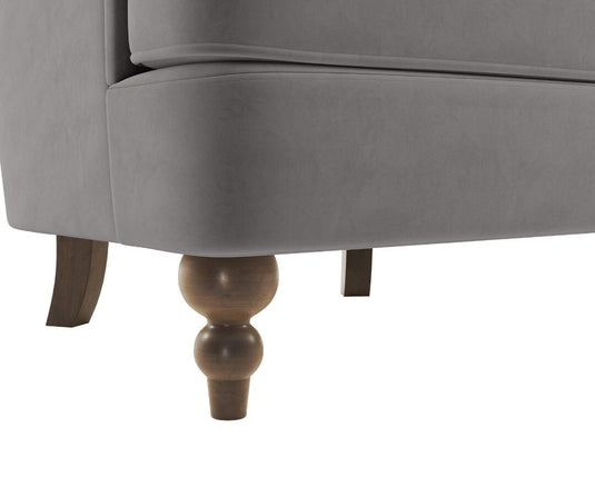 Richmond Grey Velvet Accent Chair