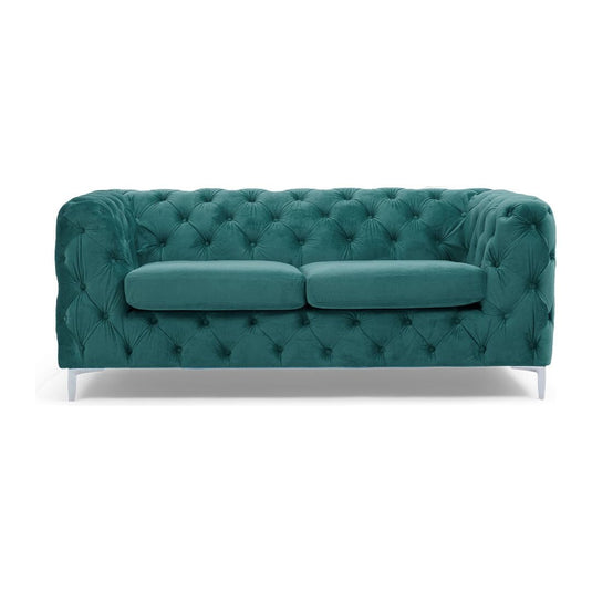 Mara Green Velvet 2 Seater Sofa Sofa Mara 