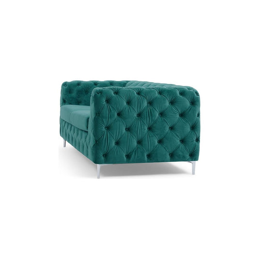 Mara Green Velvet 2 Seater Sofa Sofa Mara 