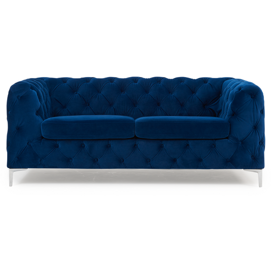 Mara Blue Velvet 2 Seater Sofa