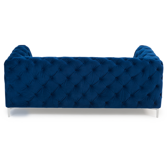 Mara Blue Velvet 2 Seater Sofa