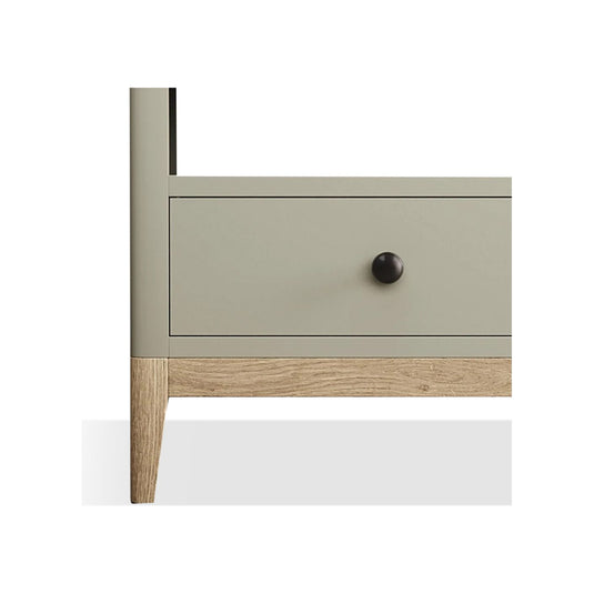 Numara Oak and Soft Green Painted 4 Drawer Coffee Table