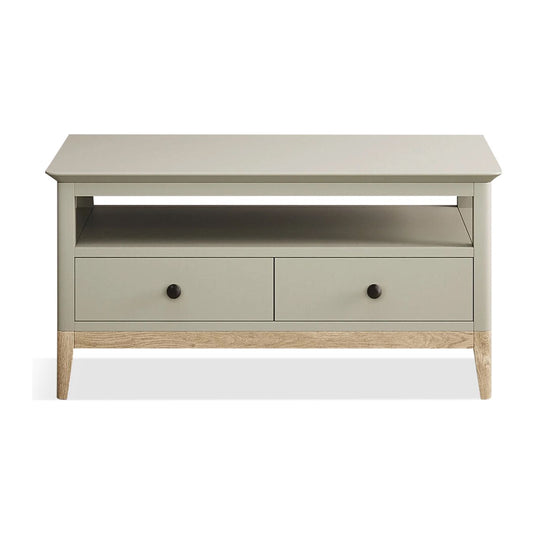 Numara Oak and Soft Green Painted 4 Drawer Coffee Table