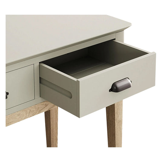 Numara Oak and Soft Green Painted Dressing Table / Computer Desk