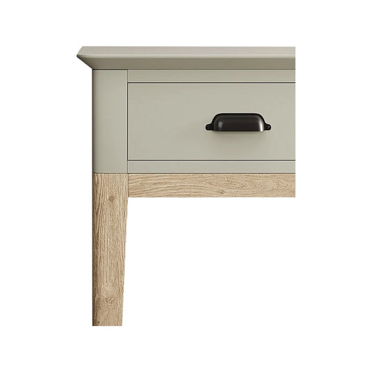 Numara Oak and Soft Green Painted Dressing Table / Computer Desk