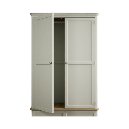 Ashton Soft Green Painted Double Wardrobe