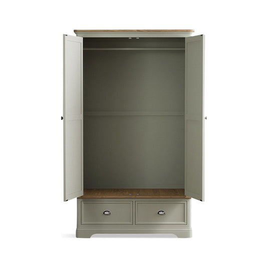 Ashton Soft Green Painted Double Wardrobe