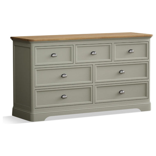 Ashton Soft Green Painted Wide Chest Of Drawers