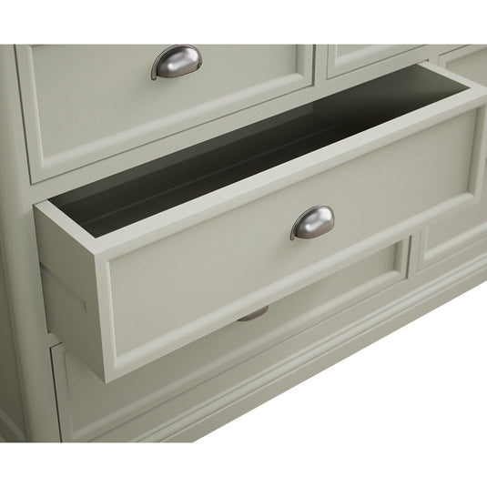 Ashton Soft Green Painted Wide Chest Of Drawers