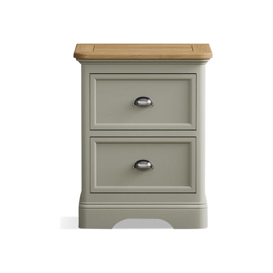 Ashton Soft Green Painted 2 Drawer Bedside Chest
