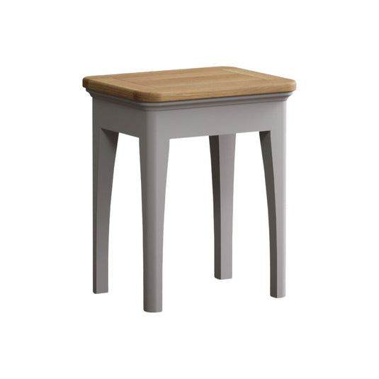 Ashton Oak and Light Grey Painted Dressing table Stool