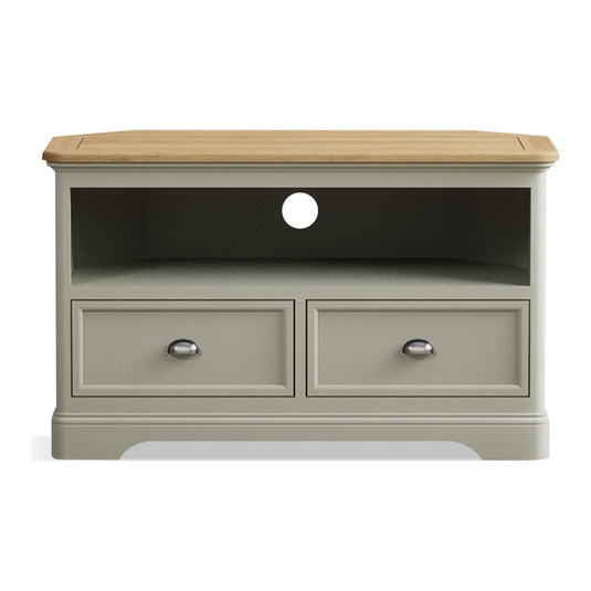 Ashton Soft Green Painted Corner TV Cabinet