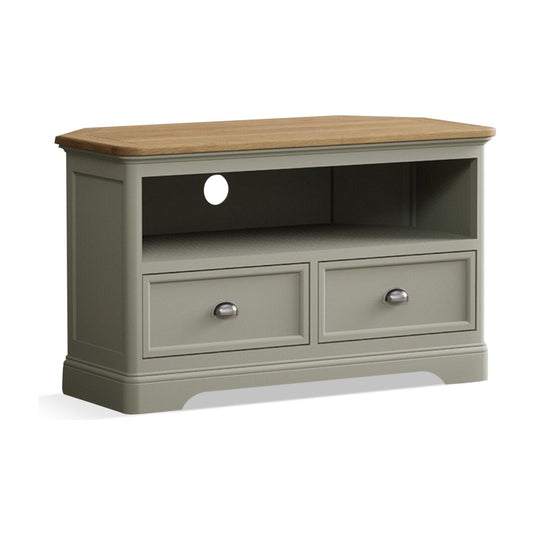 Ashton Soft Green Painted Corner TV Cabinet