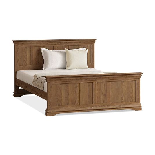 Hulbury Rustic Solid Oak King Size Bed