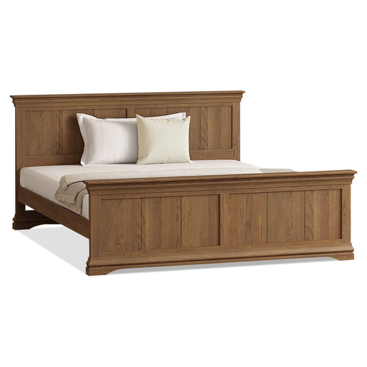 Hulbury Rustic Solid Oak Super King-Size Bed