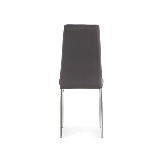 Leonardo Grey Velvet Dining Chairs (Pair) Dining Chair Leonardo 