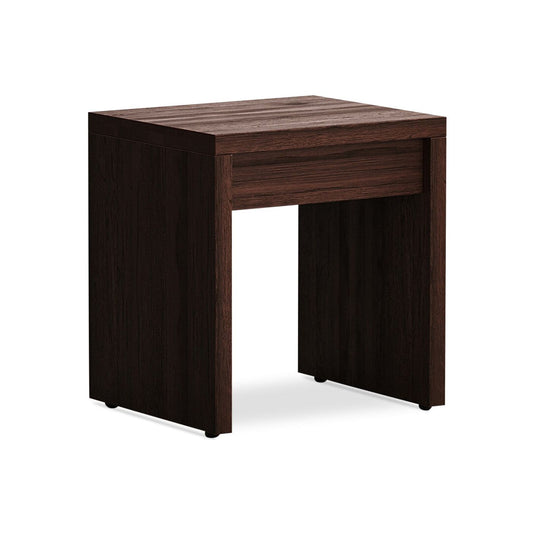 Hawthorn Dark Acacia and Metal Dressing Table Stool