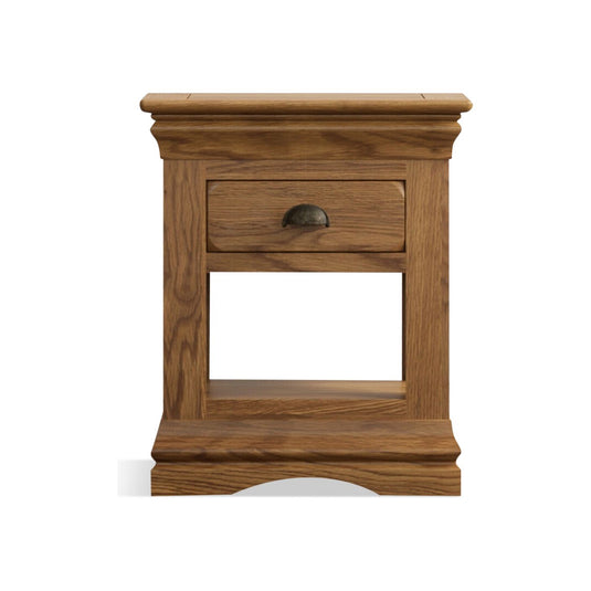 Hulbury Rustic Solid Oak 1 Drawer Bedside Table