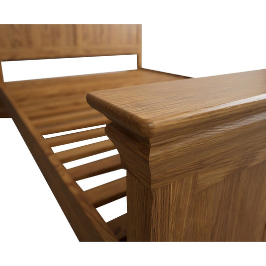 Hulbury Rustic Solid Oak Double Bed