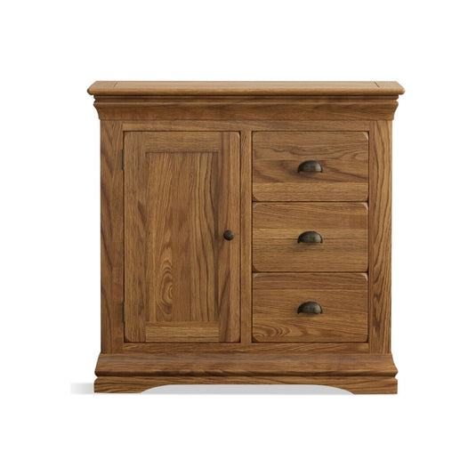 Hulbury Rustic Solid Oak Hallway Sideboard