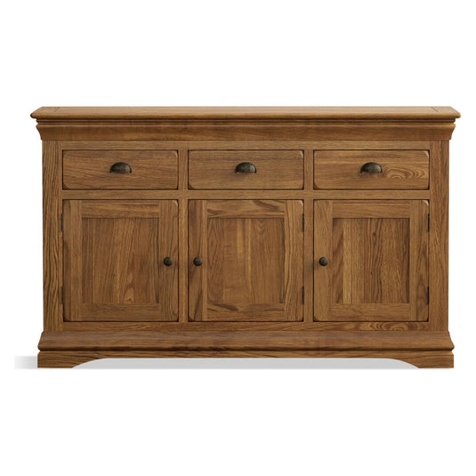 Hulbury Rustic Solid Oak Large Dresser
