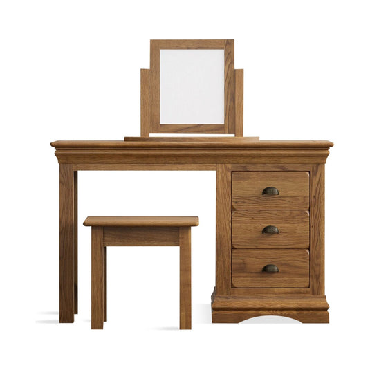Hulbury Rustic Solid Oak Dressing Table Set