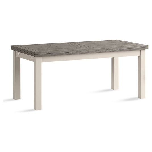 Extending Morecambe 180cm Oak and Soft White Painted Dining Table