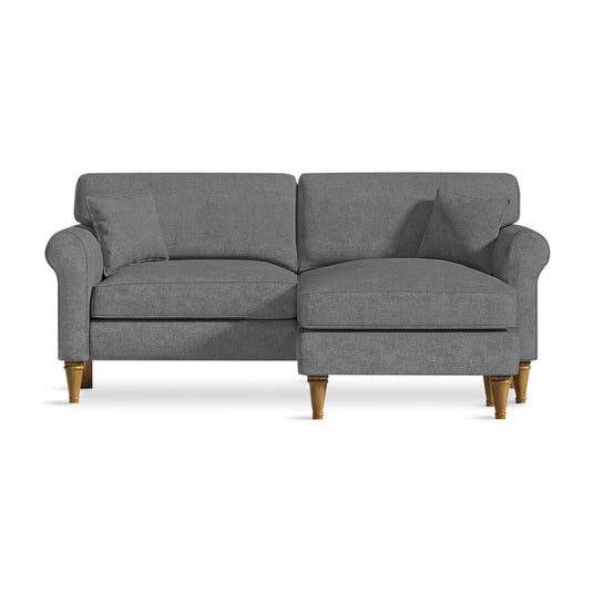 Devonshire Charcoal Grey Fabric Right Hand Facing Chaise Corner Sofa