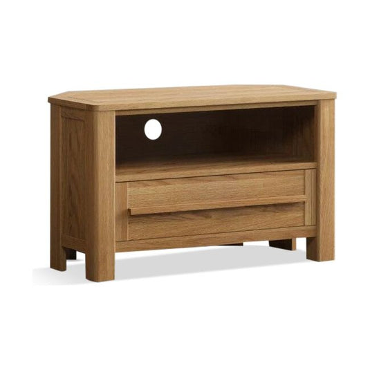 Walsham Solid Oak Corner TV Cabinet