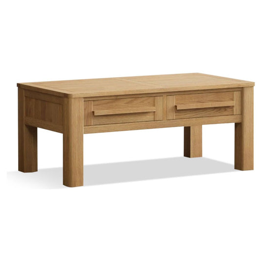 Walsham Solid Oak 4 Drawer Compact Coffee Table