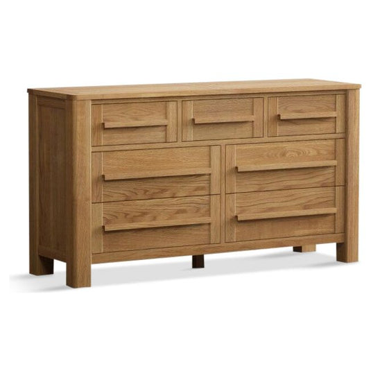 Walsham Solid Oak Wide Chest Of Drawers