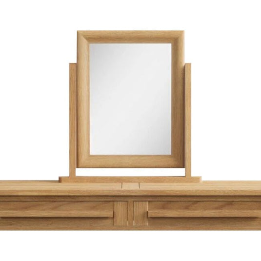 Natural Solid Oak Dressing Table Mirror