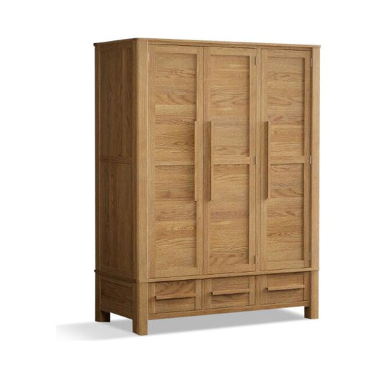 Walsham Solid Oak Triple Wardrobe