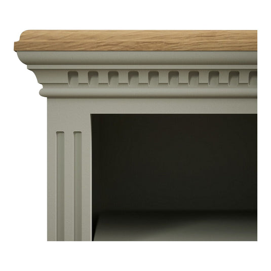 Phillipe Oak and Soft Green Painted Small TV Cabinet