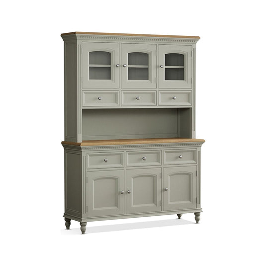Phillipe Oak and Soft Green Painted Large Dresser