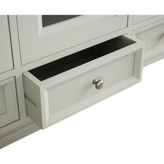Phillipe Oak and Soft Green Painted Large Dresser