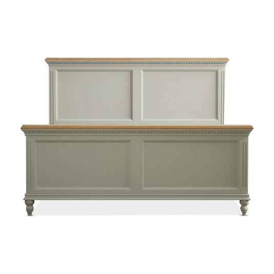 Phillipe Oak and Soft Green Painted Super King Bed