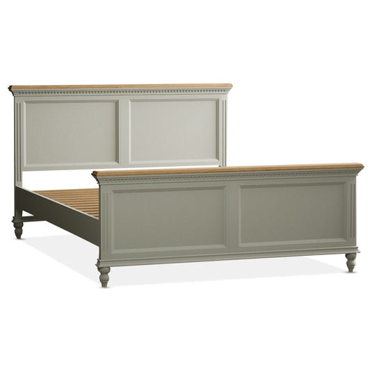 Phillipe Oak and Soft Green Painted Super King Bed