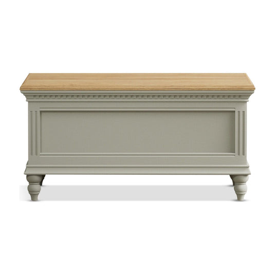 Phillipe Oak and Soft Green Painted Blanket Box