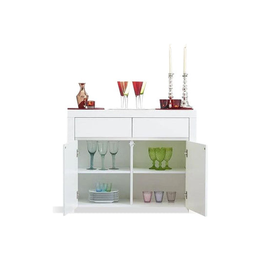 Annick 2 Door 2 Drawer White High Gloss Sideboard